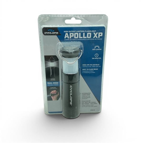 Cyclops Apollo XP 200 Lumens Dual Mode Lantern/ Flashlight, New
