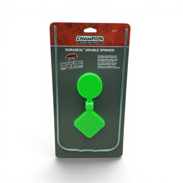 Champion Range and Targets Duraseal Double Spinner for 17 Cal up to 50 Cal Rifles and Handguns, New