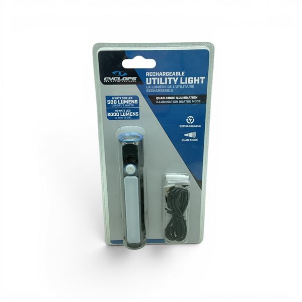 Cyclops Rechargeable 500 Lumens Utility Light with Quad-Mode Illumination, New