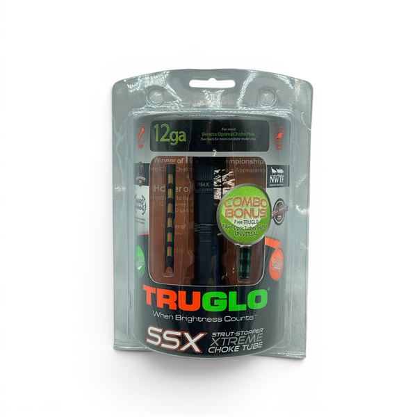 TruGlo SSX Strut-Stopper Xtreme 12 Ga Beretta Optima Choke Plus Tube with Bonus Truglo Sight, New