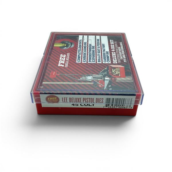 Lee Deluxe 45 Colt 4 Pistol Die Reloading Set, New