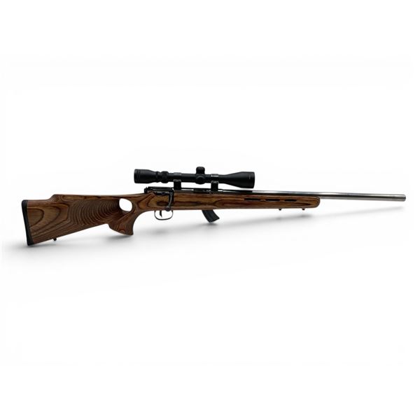 Savage Mark II Bolt Action Rifle 22LR 21" Heavy Barrel Laminate Thumbhole Stock W/ 3-9X40 Scope