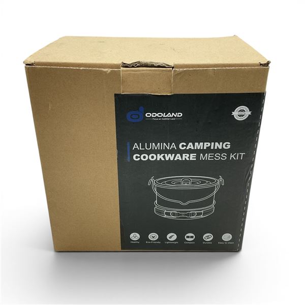 Odoland Alumina Camping Cookware Mess Kit, New