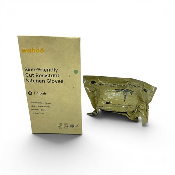 Olaes 4" Modular Bandage, New and Wahoo Skin Friendly Cut Resistant Kitchen Gloves