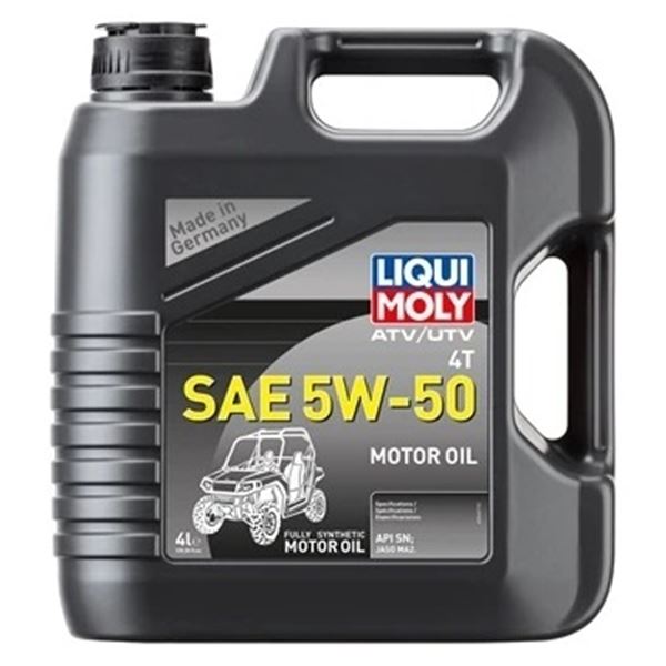 Liqui Moly ATV/ UTV SAE 5W-50 Fully Synthetic 4T Motor Oil, 4 Liter Bottle, New