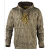 Image 1 : Browning Tech Hooded Sweatshirt, Mossy Oak Bottomland Camo, Size: Large, New