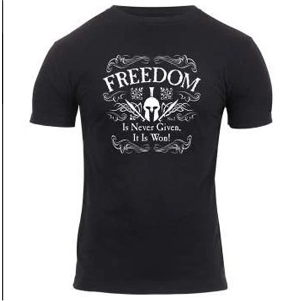 Rothco 'Freedom' T-Shirt Black Size Medium, New