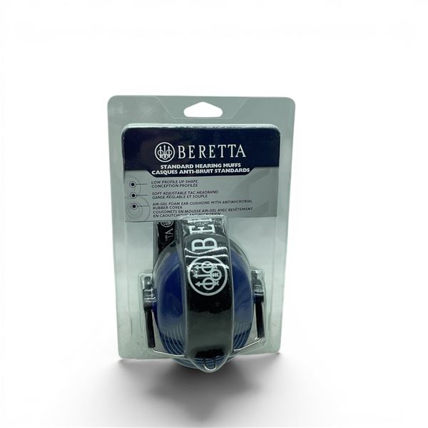 Beretta Standard Hearing Muffs, 25 NRR, Blue, New
