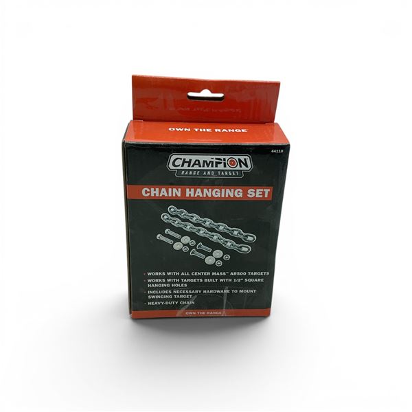 Champion Chain Hanging Set for Center Mass AR500 Steel Targets, New