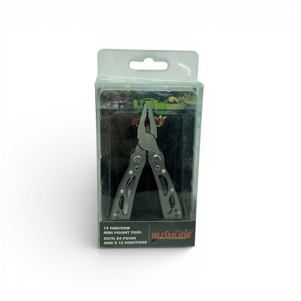 Bushline Outdoors 13 Function Mini Pocket Tool with Pouch, New