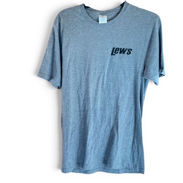 Port and Company 'Lew's' Logo T-Shirt, Grey Size Small, New