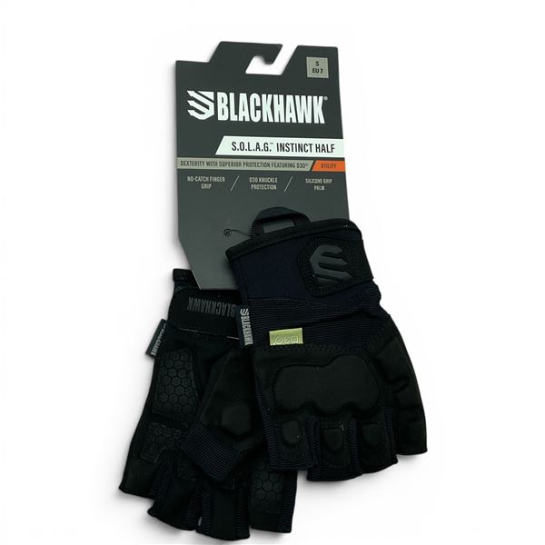 Blackhawk S.O.L.A.G Instinct Half Utility Gloves, Size: Small, New