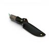Image 2 : Fixed 4.25" Blade Hunting Knife with Wooden handle and Belt Sheath, New
