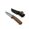 Image 3 : Fixed 4.25" Blade Hunting Knife with Wooden handle and Belt Sheath, New