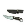 Image 1 : Fixed 4.5" Blade Knife with Wooden Handle and Belt Sheath, New