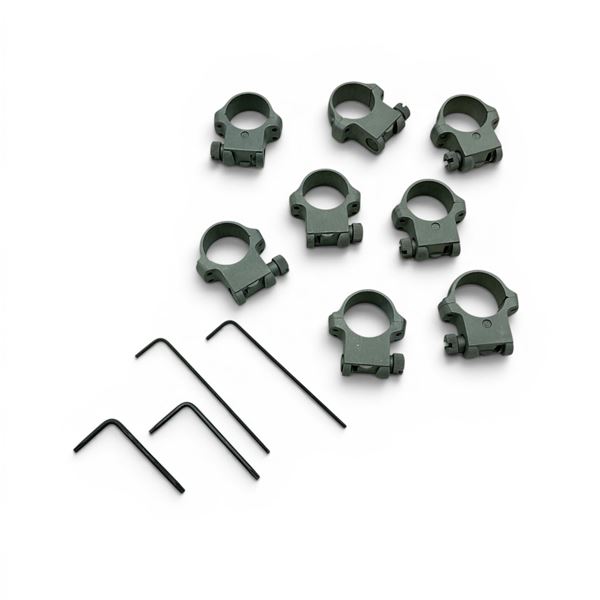Loose Scope Rings with Some Hardware, Matte Silver X 8 Qty