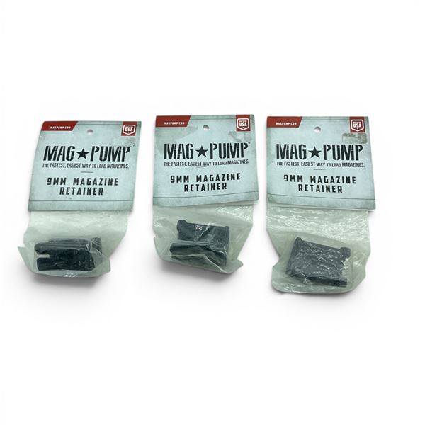 Mag Pump 9 mm Magazine Retainer X 3 Qty