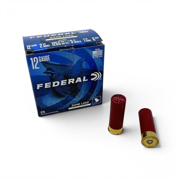 Federal Game Load Heavy Field 12 Ga, 2-3/4", 1-1/8 oz, #6 Shot Ammunition, 19 Rounds