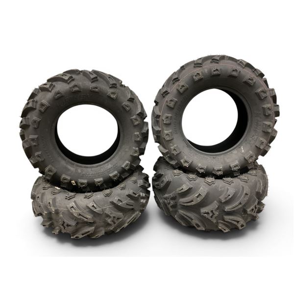 Kimpex Mud Fighter 25X10.00-12NHS X 2 Tires and 25X8.00-12NHS X 2 Tires (Set of 4), New