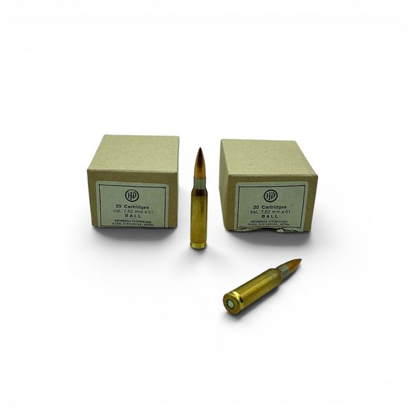 Hirtenberger Patronenfabrik 7.62 X 51 Ball Ammunition, 40 Rounds