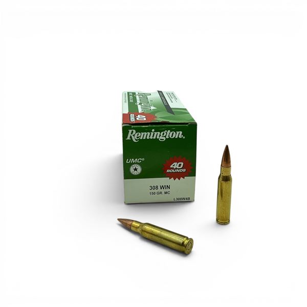 Remington UMC 308 Win 150 Grain MC Ammunition, 40 Rounds