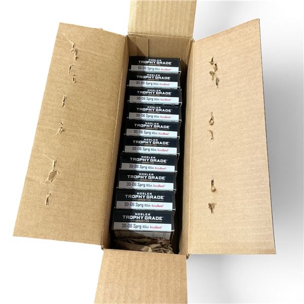 Nosler Trophy Grade 30-06 SPRG 165 Grain Accubond Ammunition, 200 Rounds