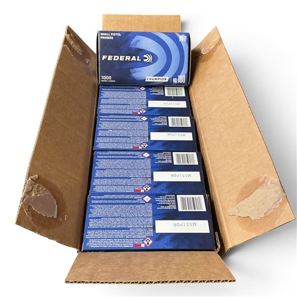 Federal Small No 100 Pistol Primers, 5000 Qty