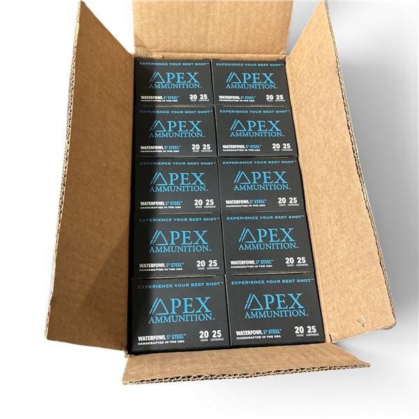 Apex Waterfowl S3 Steel 20 Ga 3" #2 Ammunition, 250 Round Case