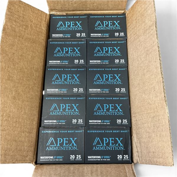 Apex Waterfowl S3 Steel 20 Ga 3" #2 Ammunition, 250 Round Case