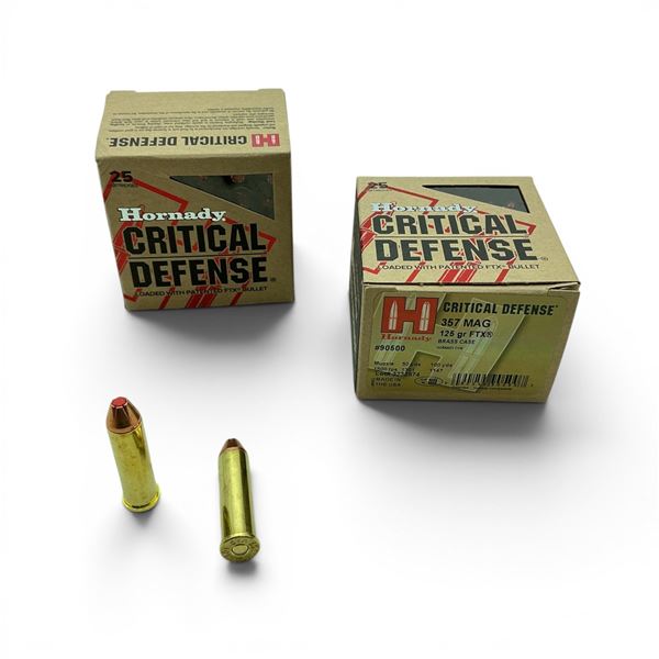 Hornady Critical Defense 357 Mag 125 FTX Ammunition, 40 Rounds