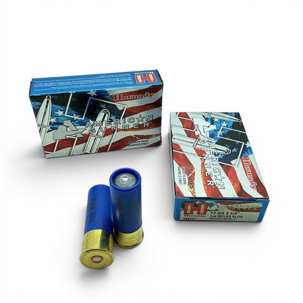 Hornady American Gunner 12 Ga 2 3/4 " Reduced Recoil Rifled Slug Ammunition, 10 Rounds