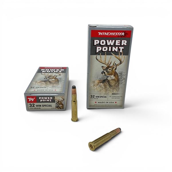 Winchester Power Point 32 Win Spec 170 Grain Ammunition, 40 Rounds