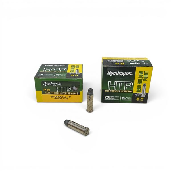 Remington HTP 38 Spec + P 158 Grain LHP Ammunition, 40 Rounds