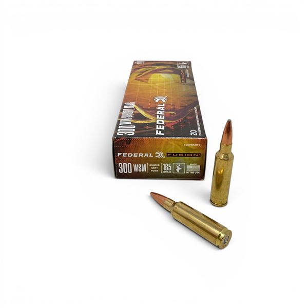 Federal Fusion 300 WSM 165 Grain Bonded SP Ammunition, 20 Rounds