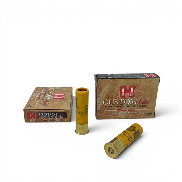 Hornady Custom Lite Reduced Recoil 20 Ga 250 Grain FTX Ammunition, 10 Rounds