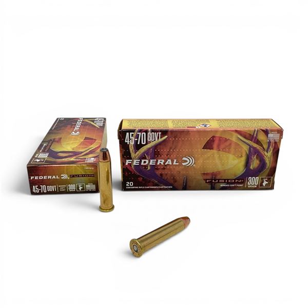 Federal Fusion 45-70 Gov't 300 Grain BSP Ammunition, 40 Rounds