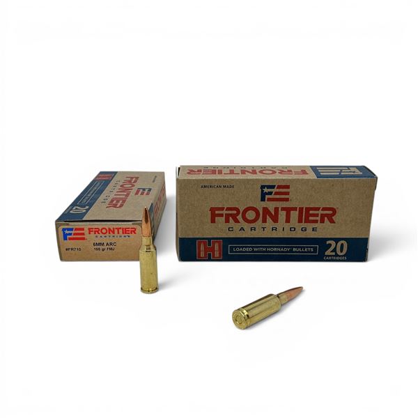 Hornady Frontier 6 mm ARC 105 Grain FMJ Ammunition, 40 Rounds