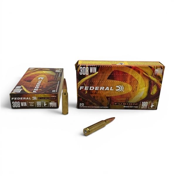 Federal Fusion 308 Win 180 Grain BSP Ammunition, 40 Rounds