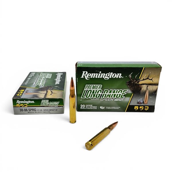 Remington Premier Long Range 30-06 SPRG 172 Grain Speer Impact BT Ammunition, 40 Rounds