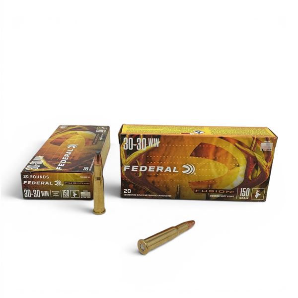 Federal Fusion 30-30 Win 150 Grain BSP Ammunition, 40 Rounds