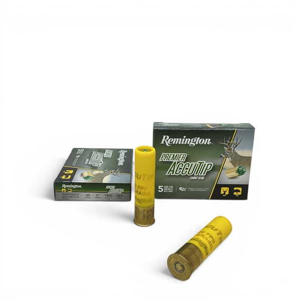 Remington Premier Accutip 20 Ga 3" 260 Grain Bonded Sabot Slug Ammunition, 10 Rounds