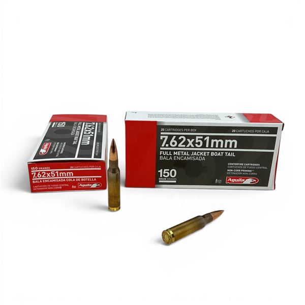 Aguila 7.62 X 51 mm 150 Grain FMJ Ammunition, 40 Rounds