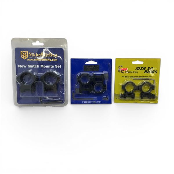 Assorted Scope Ring Sets X 3 Qty