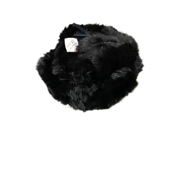 1x Vintage Winter Rabbit Hat Black New Item Size X-Small  Novelty Item