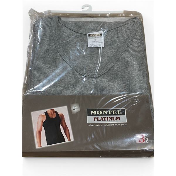 2x  3 Pack of Montee Tank Top Grey Size Medium