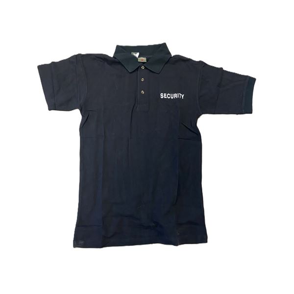 2x Security Print Polo Shirt Black Large