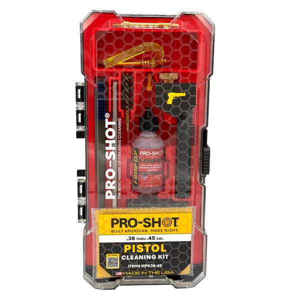Pro Shot Multi Pistol Superior Cleaning Kit for 38 - 45 Cal, New