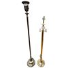 Image 1 : 2 Vintage Brass Floor Lamps