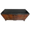 Image 2 : French Provincial Style Flame Mahogany Dresser with Black Edge Detail (23" x 67" x 35" tall)