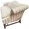 Image 3 : Vintage Traditional Sofa with Pink Jacquard Stripe Upholstery (79" long)